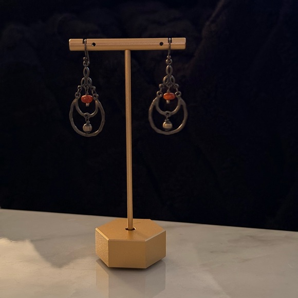 Silpada Jewelry - Silpada vintage Silver and Orange Dangle Earrings